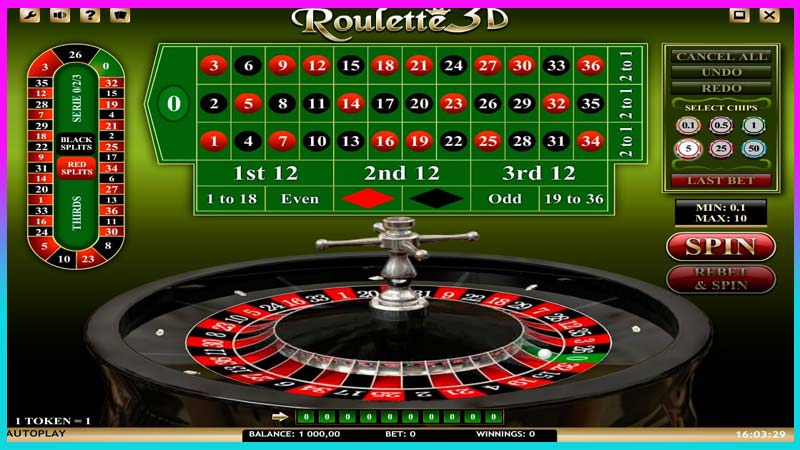bàn chơi ROULETTE