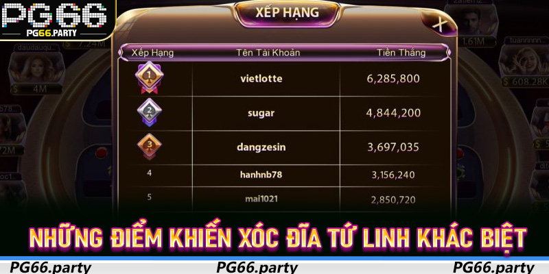 Những điểm khiến Xóc đĩa Tứ Linh khác biệt